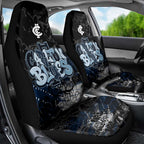 Carlton Blues Car Seat Cover Urban Graffiti Street Art - Bold Abstract Spray Paint