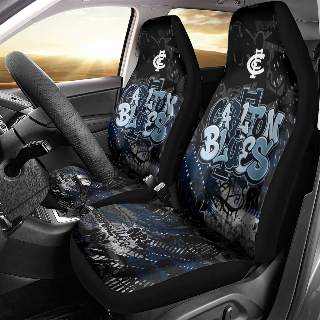 Carlton Blues Car Seat Cover Urban Graffiti Street Art - Bold Abstract Spray Paint