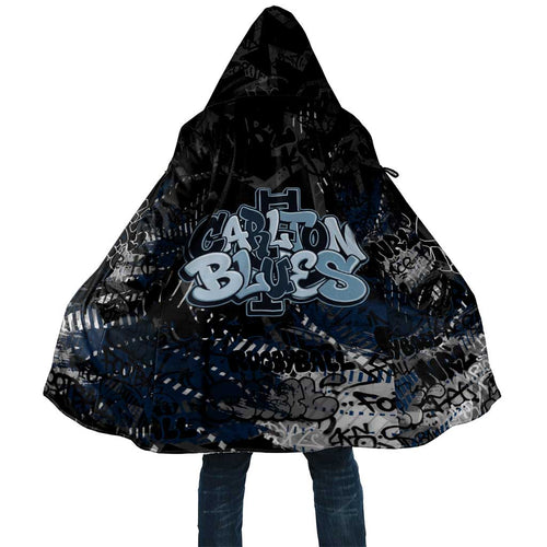 Carlton Blues Cloak Urban Graffiti Street Art - Bold Abstract Spray Paint