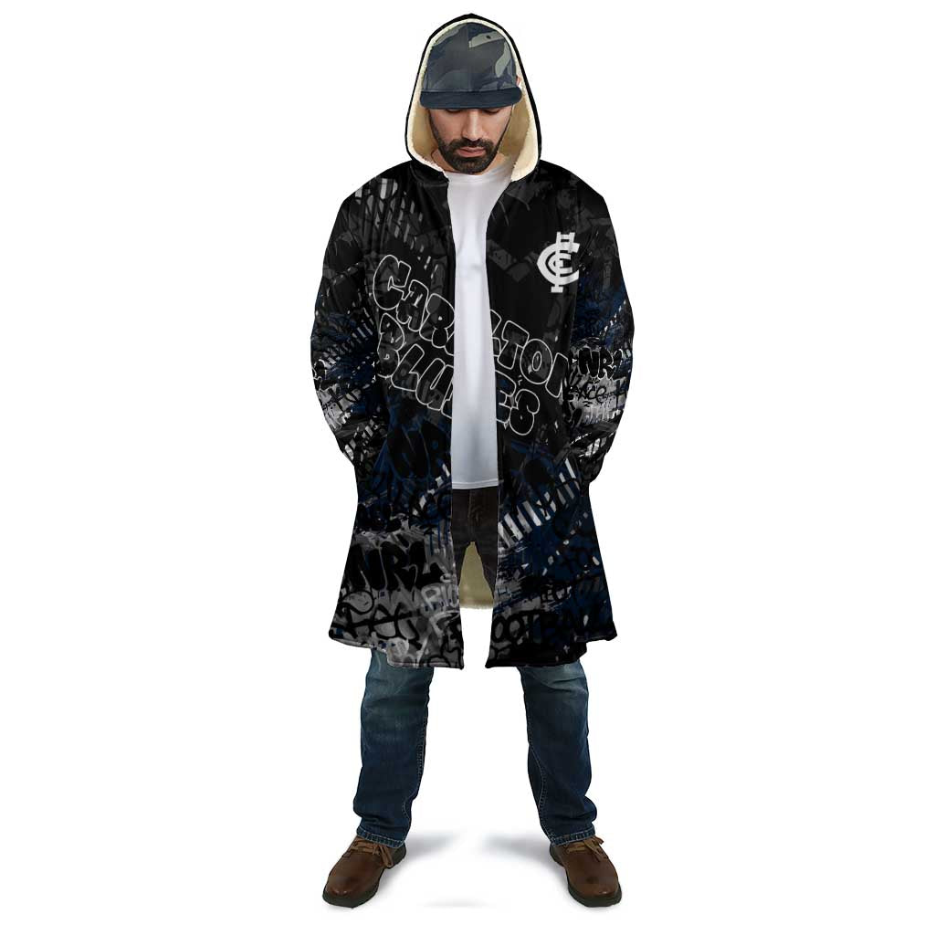 Carlton Blues Cloak Urban Graffiti Street Art - Bold Abstract Spray Paint