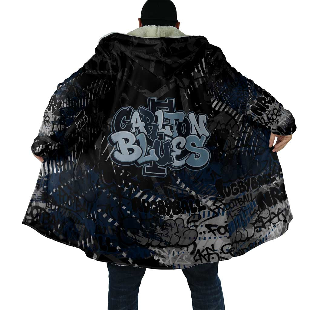 Carlton Blues Cloak Urban Graffiti Street Art - Bold Abstract Spray Paint