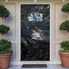 Carlton Blues Door Cover Urban Graffiti Street Art - Bold Abstract Spray Paint