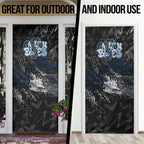 Carlton Blues Door Cover Urban Graffiti Street Art - Bold Abstract Spray Paint