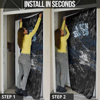 Carlton Blues Door Cover Urban Graffiti Street Art - Bold Abstract Spray Paint