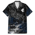 Carlton Blues Family Matching Tank Maxi Dress and Hawaiian Shirt Urban Graffiti Street Art - Bold Abstract Spray Paint