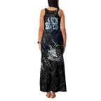 Carlton Blues Family Matching Tank Maxi Dress and Hawaiian Shirt Urban Graffiti Street Art - Bold Abstract Spray Paint