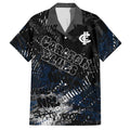 Carlton Blues Hawaiian Shirt Urban Graffiti Street Art - Bold Abstract Spray Paint