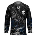 Carlton Blues Hockey Jersey Urban Graffiti Street Art - Bold Abstract Spray Paint