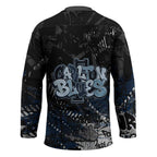 Carlton Blues Hockey Jersey Urban Graffiti Street Art - Bold Abstract Spray Paint