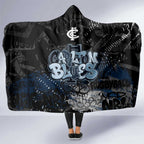 Carlton Blues Hooded Blanket Urban Graffiti Street Art - Bold Abstract Spray Paint