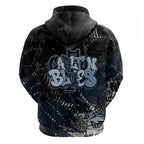 Carlton Blues Hoodie Urban Graffiti Street Art - Bold Abstract Spray Paint