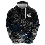 Carlton Blues Hoodie Urban Graffiti Street Art - Bold Abstract Spray Paint