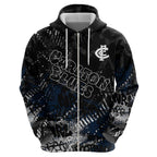 Carlton Blues Hoodie Urban Graffiti Street Art - Bold Abstract Spray Paint