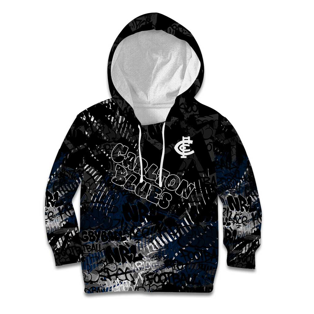 Carlton Blues Kid Hoodie Urban Graffiti Street Art - Bold Abstract Spray Paint