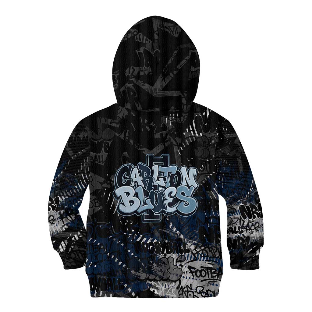 Carlton Blues Kid Hoodie Urban Graffiti Street Art - Bold Abstract Spray Paint