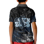 Carlton Blues Kid Polo Shirt Urban Graffiti Street Art - Bold Abstract Spray Paint