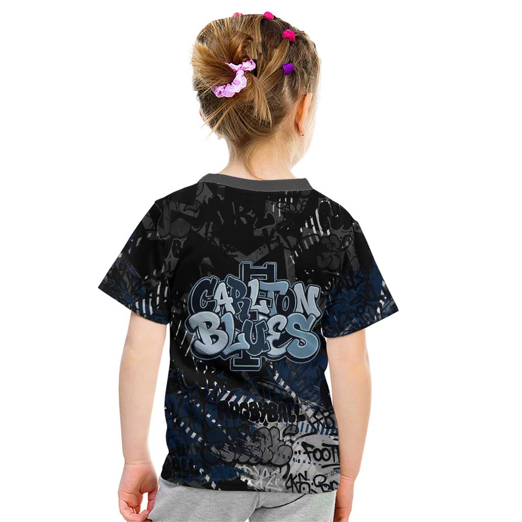 Carlton Blues Kid T Shirt Urban Graffiti Street Art - Bold Abstract Spray Paint
