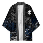 Carlton Blues Kimono Urban Graffiti Street Art - Bold Abstract Spray Paint
