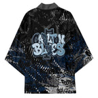 Carlton Blues Kimono Urban Graffiti Street Art - Bold Abstract Spray Paint