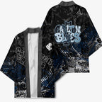 Carlton Blues Kimono Urban Graffiti Street Art - Bold Abstract Spray Paint