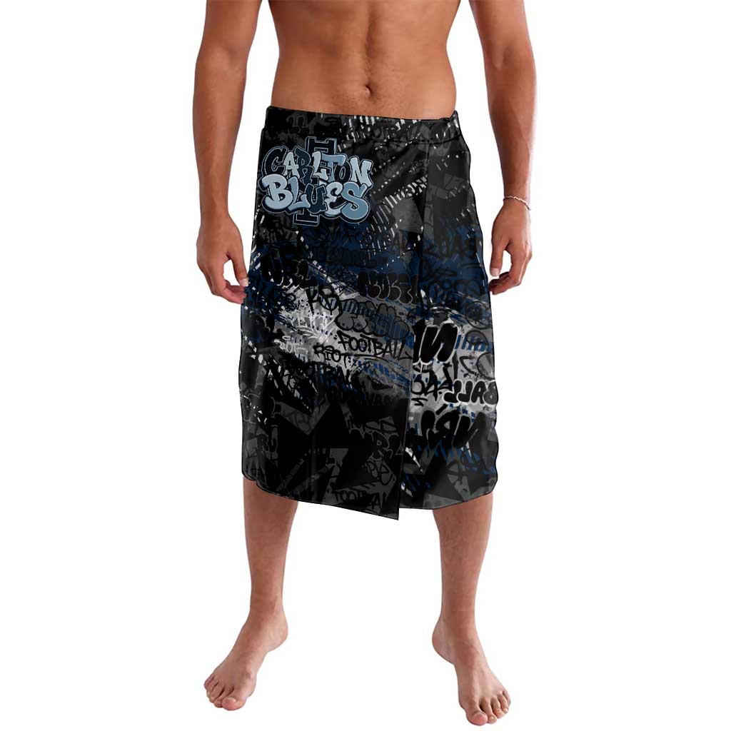 Carlton Blues Lavalava Urban Graffiti Street Art - Bold Abstract Spray Paint