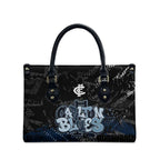 Carlton Blues Leather Bag Urban Graffiti Street Art - Bold Abstract Spray Paint