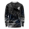 Carlton Blues Long Sleeve Shirt Urban Graffiti Street Art - Bold Abstract Spray Paint