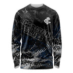 Carlton Blues Long Sleeve Shirt Urban Graffiti Street Art - Bold Abstract Spray Paint