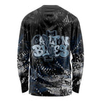 Carlton Blues Long Sleeve Shirt Urban Graffiti Street Art - Bold Abstract Spray Paint