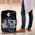 Carlton Blues Luggage Cover Urban Graffiti Street Art - Bold Abstract Spray Paint