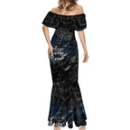 Carlton Blues Mermaid Dress Urban Graffiti Street Art - Bold Abstract Spray Paint