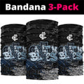 Carlton Blues Neck Gaiter Urban Graffiti Street Art - Bold Abstract Spray Paint