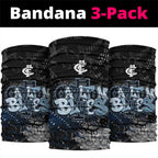 Carlton Blues Neck Gaiter Urban Graffiti Street Art - Bold Abstract Spray Paint
