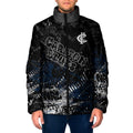 Carlton Blues Padded Jacket Urban Graffiti Street Art - Bold Abstract Spray Paint