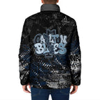 Carlton Blues Padded Jacket Urban Graffiti Street Art - Bold Abstract Spray Paint