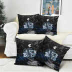 Carlton Blues Pillow Cover Urban Graffiti Street Art - Bold Abstract Spray Paint