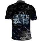Carlton Blues Polo Shirt Urban Graffiti Street Art - Bold Abstract Spray Paint
