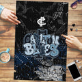 Carlton Blues Puzzle Urban Graffiti Street Art - Bold Abstract Spray Paint