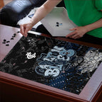 Carlton Blues Puzzle Urban Graffiti Street Art - Bold Abstract Spray Paint