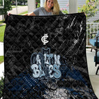 Carlton Blues Quilt Urban Graffiti Street Art - Bold Abstract Spray Paint
