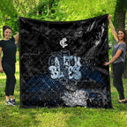Carlton Blues Quilt Urban Graffiti Street Art - Bold Abstract Spray Paint