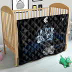 Carlton Blues Quilt Urban Graffiti Street Art - Bold Abstract Spray Paint