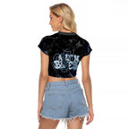 Carlton Blues Raglan Cropped T Shirt Urban Graffiti Street Art - Bold Abstract Spray Paint