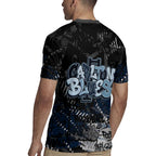 Carlton Blues Rugby Jersey Urban Graffiti Street Art - Bold Abstract Spray Paint