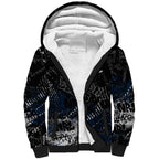 Carlton Blues Sherpa Hoodie Urban Graffiti Street Art - Bold Abstract Spray Paint