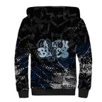 Carlton Blues Sherpa Hoodie Urban Graffiti Street Art - Bold Abstract Spray Paint