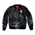 Carlton Blues Sleeve Zip Bomber Jacket Urban Graffiti Street Art - Bold Abstract Spray Paint