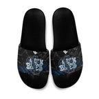 Carlton Blues Slide Sandals Urban Graffiti Street Art - Bold Abstract Spray Paint