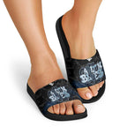Carlton Blues Slide Sandals Urban Graffiti Street Art - Bold Abstract Spray Paint