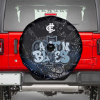 Carlton Blues Spare Tire Cover Urban Graffiti Street Art - Bold Abstract Spray Paint